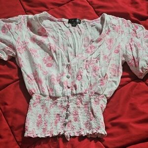 J for Justify Pink Floral Blouse